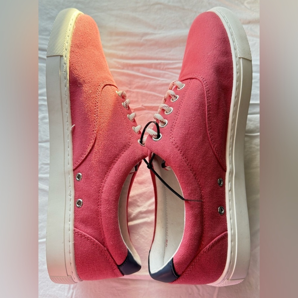 J. Crew Women's Coral Canvas Sneakers - Picture 3 of 5